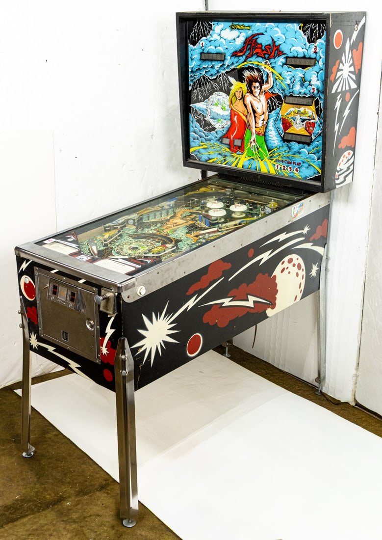 A Flash pinball machine,71.5"h x 30"w x 52"d (1 of 7)
