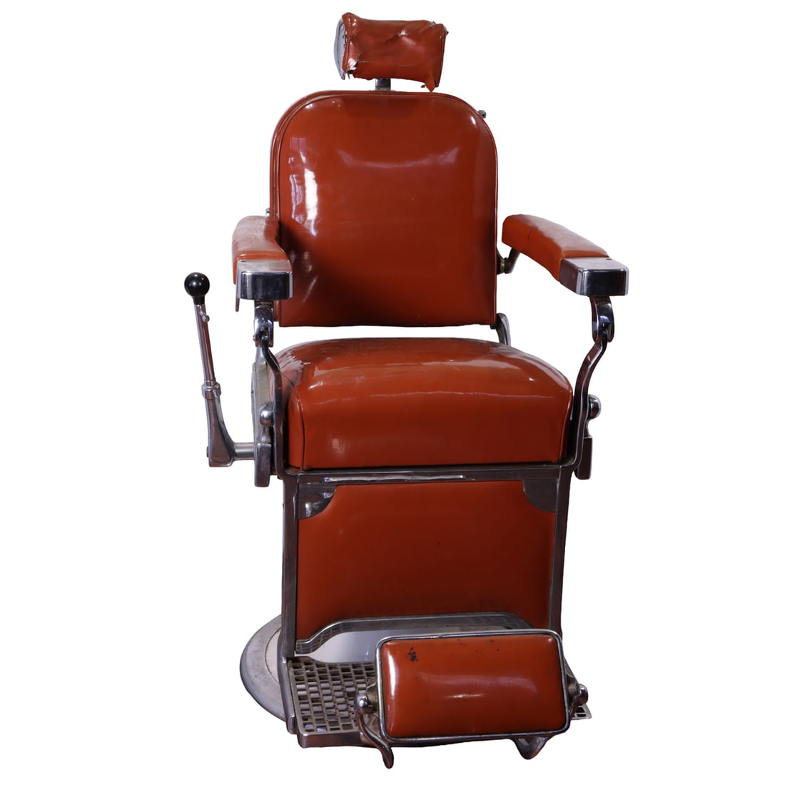 A Theo A. Kochs chromed metal swivel barber chair (1 of 9)
