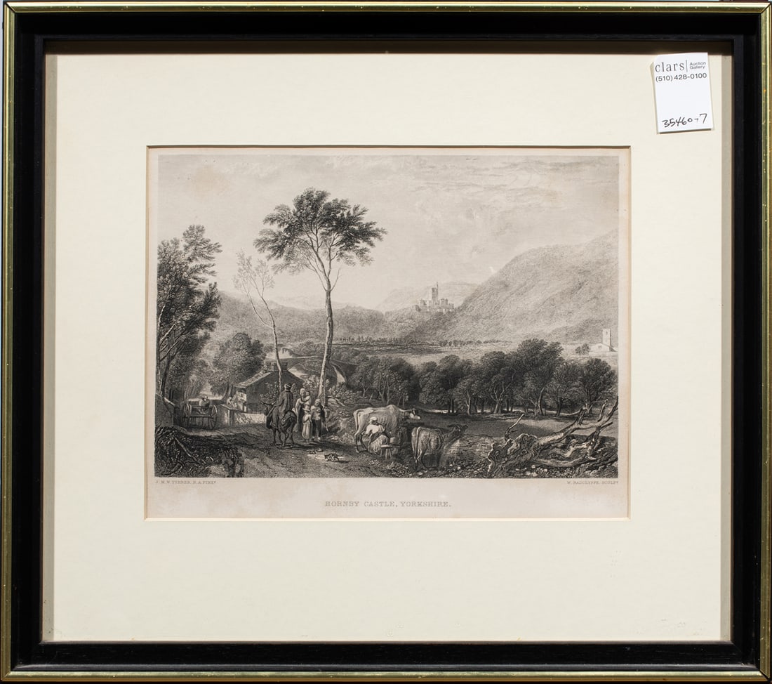 Print, Joseph Mallord William Turner: Joseph Mallord William Turner (British, 1775?1851), "Norney Castle, Yorkshire," engraving, overall (with frame): 15"h x 17"w.