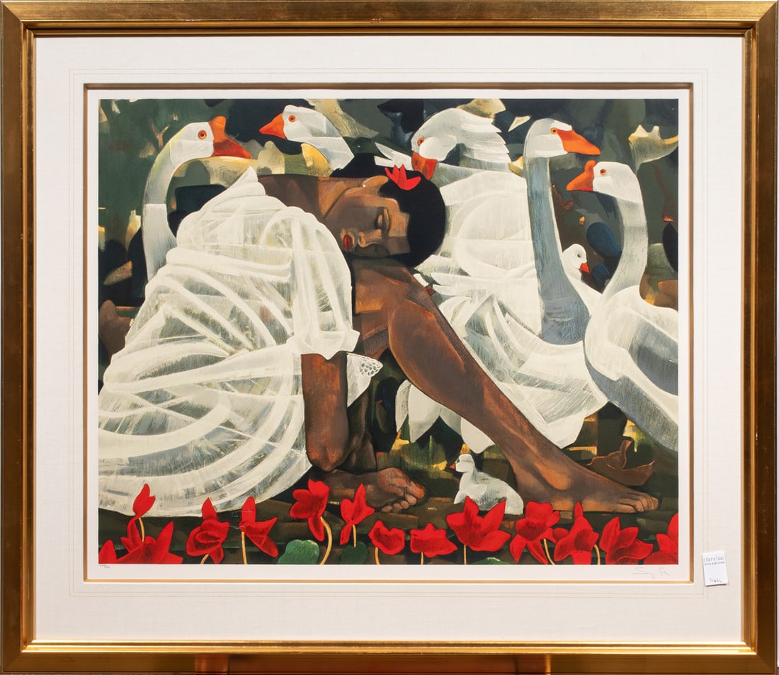 Print, Sonya Fe: Sonya Fe (American, b. 1952), "Taking Time Out," offset print, pencil signed lower right, edition 209/285, overall (with frame): 38.5"h x 44.25"w