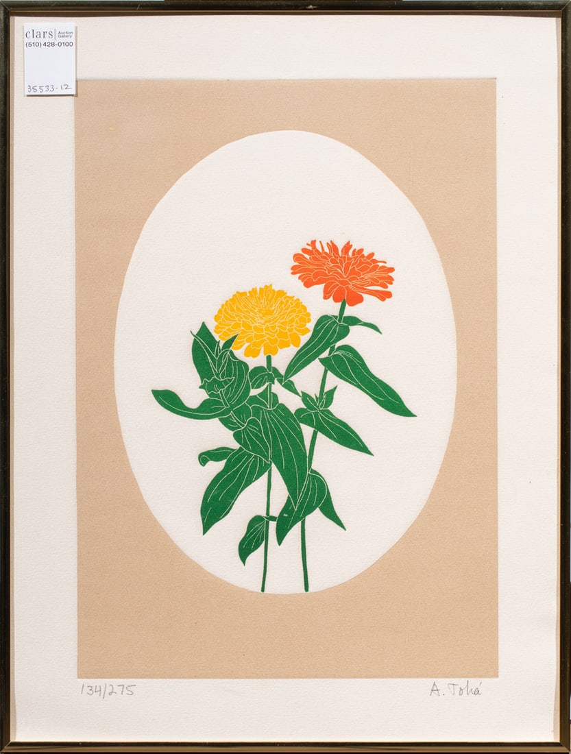Print, Fernando Torm Toha: Fernando Torm Toha (Chilean, b. 1944), Flowers, serigraph, pencil signed lower right, edition 134/275, overall (with frame): 18.5"h x 14"w