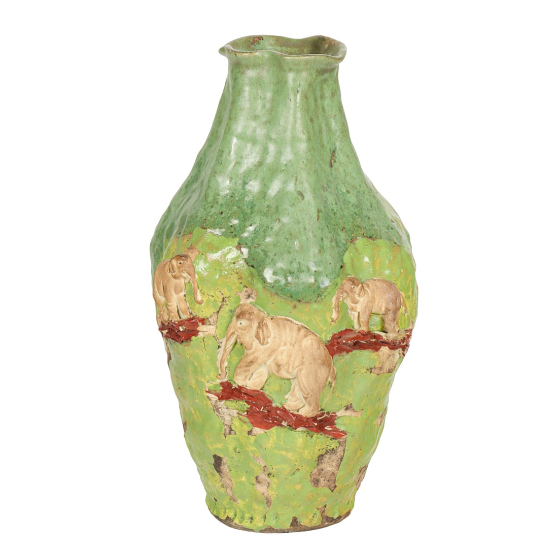 A Japanese high relied elephant vase (1 of 1)