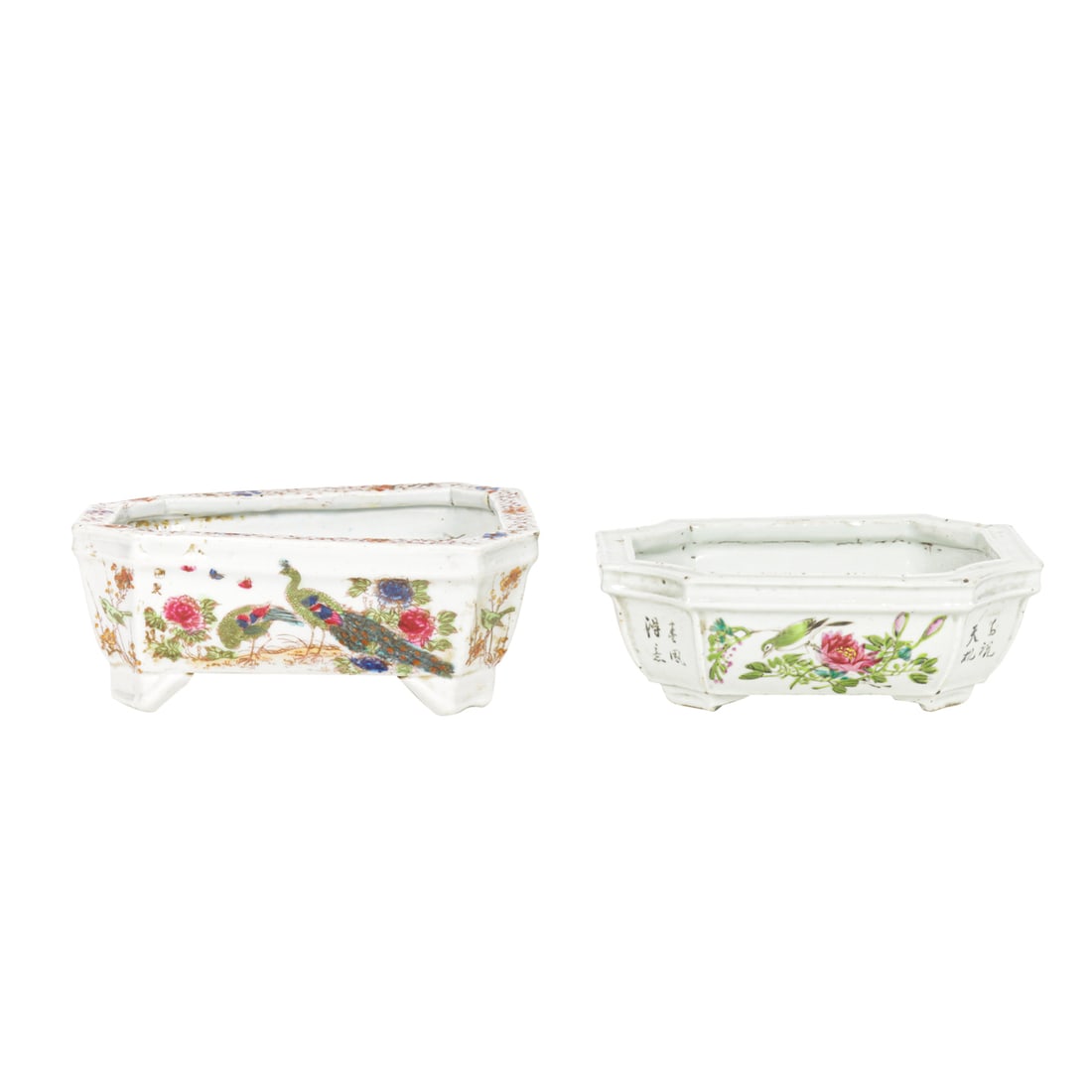 (lot of 2) Chinese famille rose jardinieres (1 of 6)