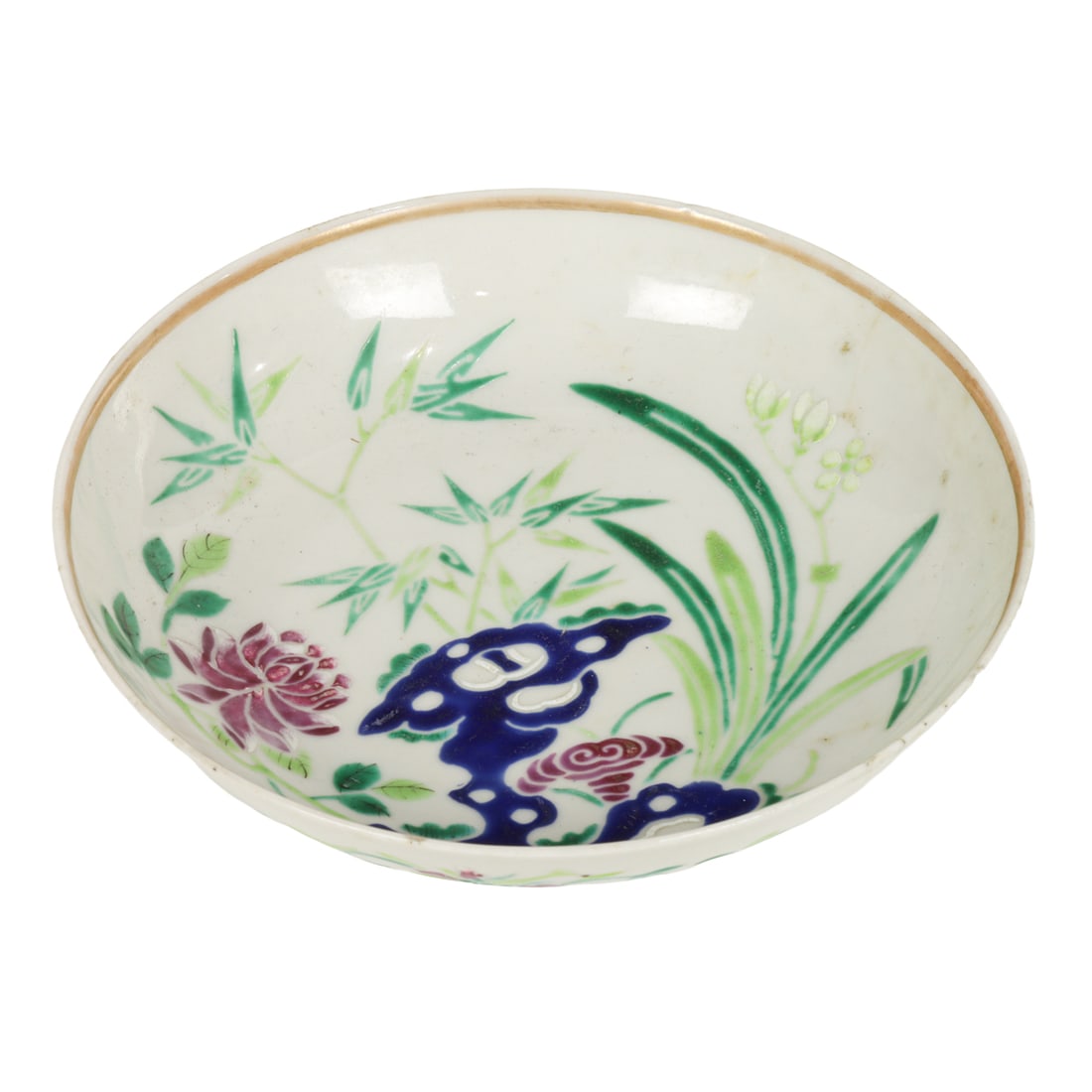 A Chinese famille rose saucer dish (1 of 2)
