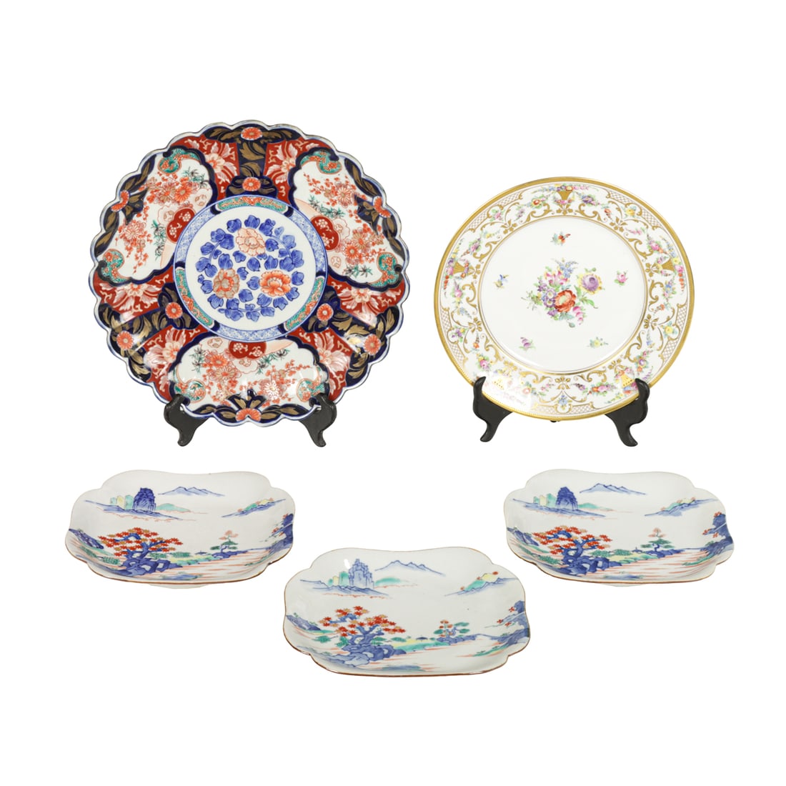 (lot of 4) Japanese Imari dishes (1 of 2)