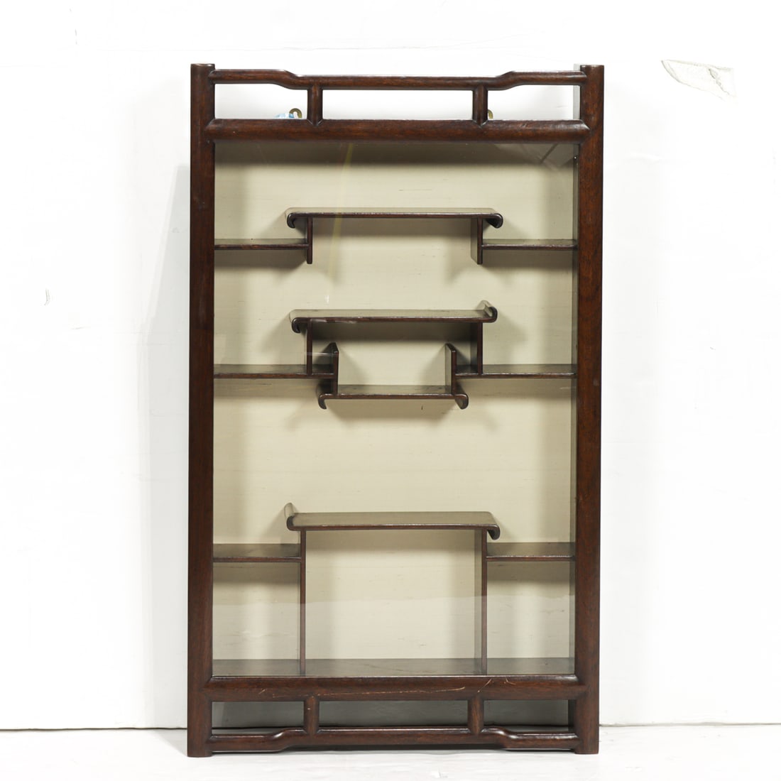 A Chinese hardwood hanging curio cabinet designed by Charlotte Horstmann (1 of 1)