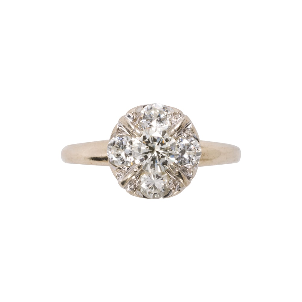 An antique diamond and 14k white gold ring (1 of 2)