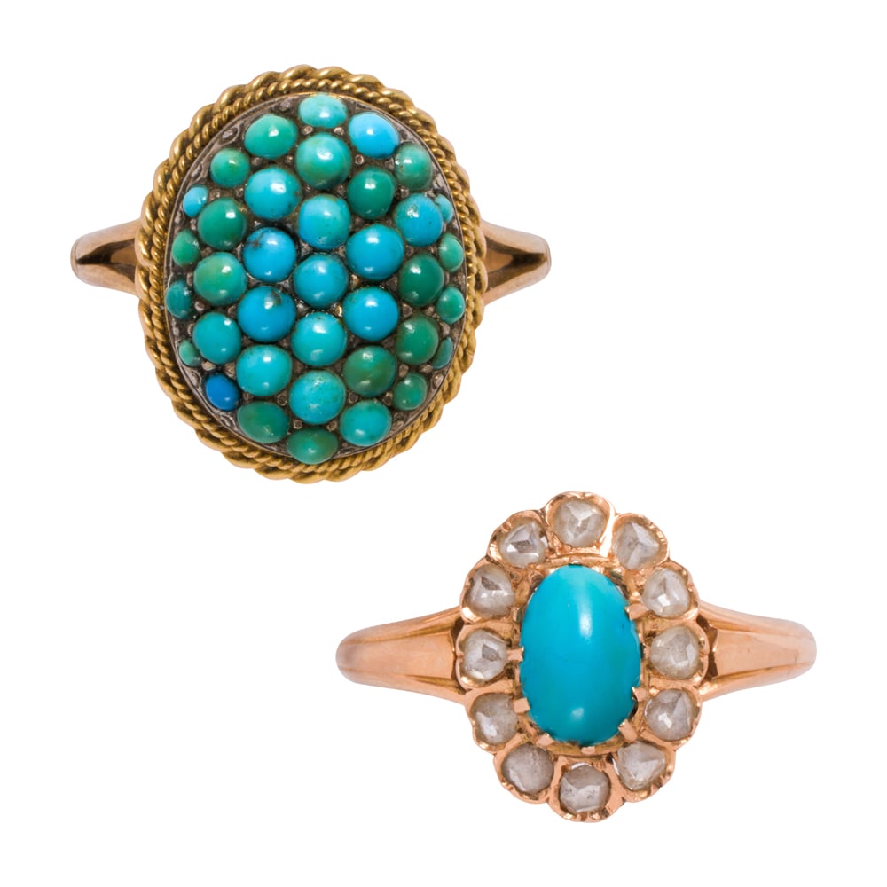 Two antique turquoise and gold rings (1 of 2)