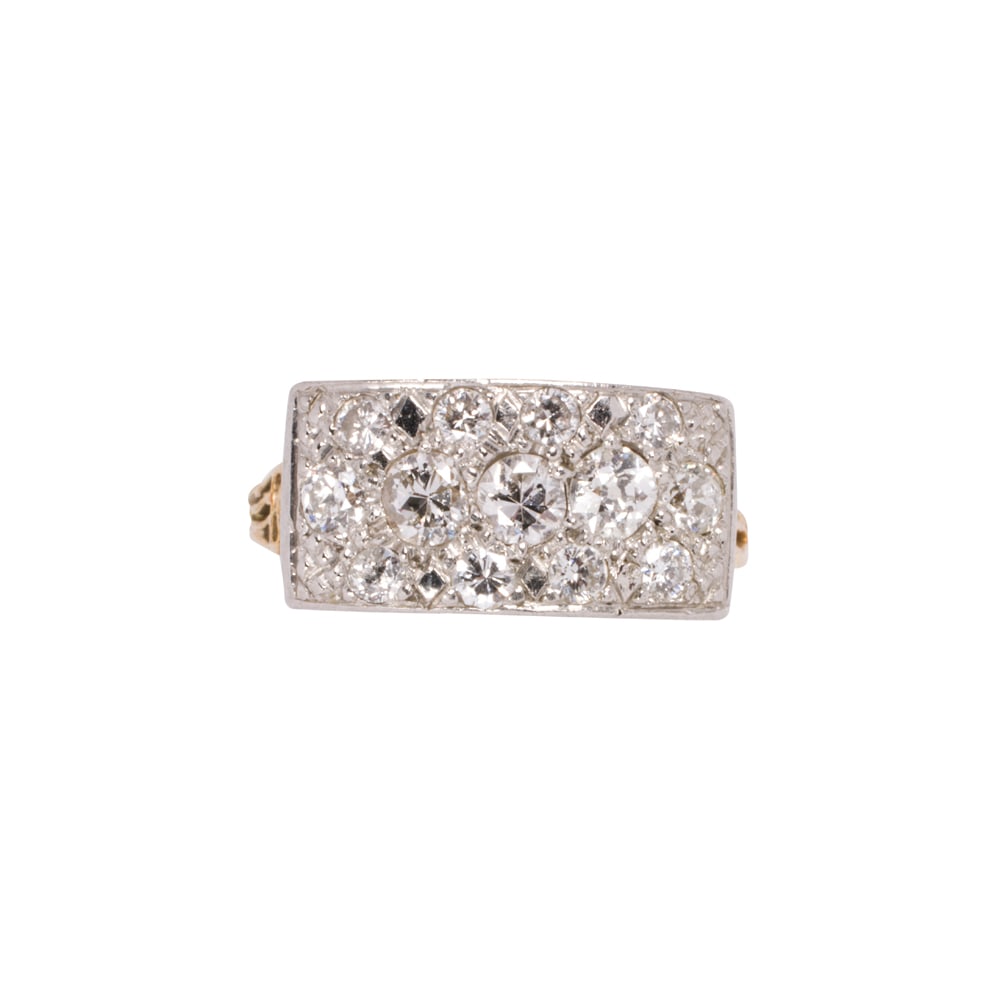 A vintage diamond and 18k bi-color gold ring (1 of 2)