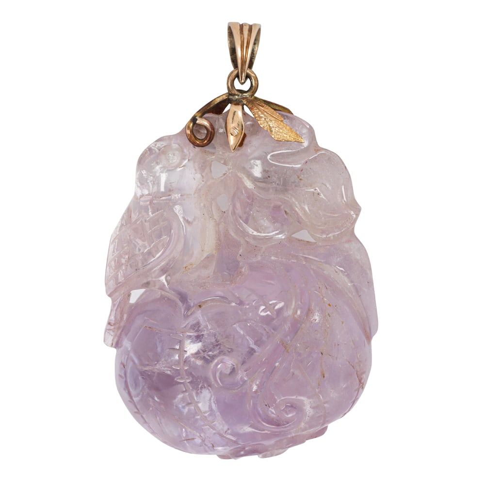 An amethyst and 14k gold pendant (1 of 1)