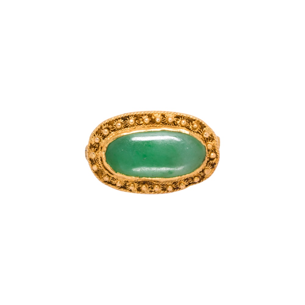 A jade and 24k gold pin (1 of 1)