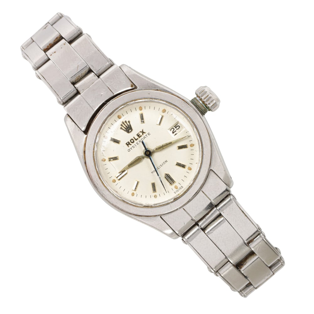 A 1960s Rolex Oysterdate stainless steel ladies watch (1 of 2)