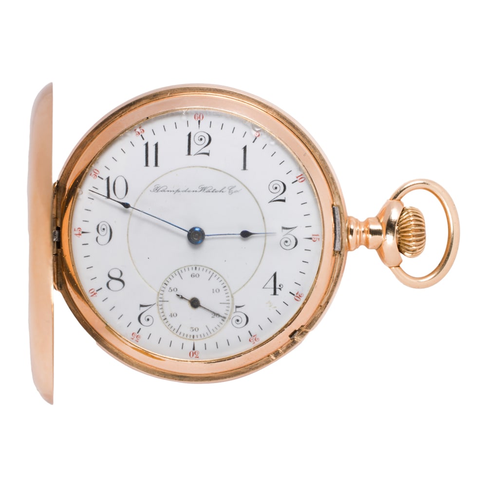 A Hampden Watch Co., 14k gold pocket watch (1 of 2)