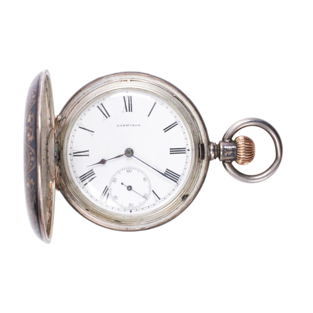 A 19th C. Longines silver pocket watch (1 of 3)