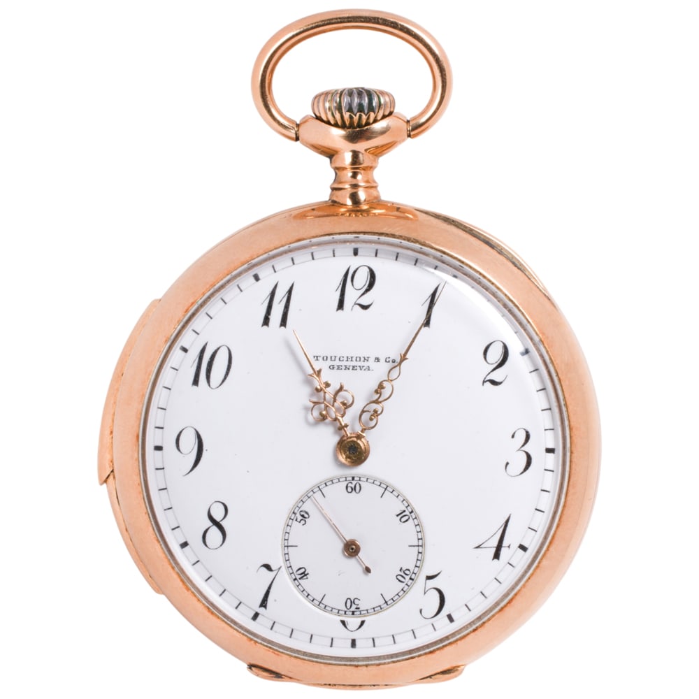 A 1920s Touchon & Co. 14k gold minute repeater pocket watch (1 of 2)