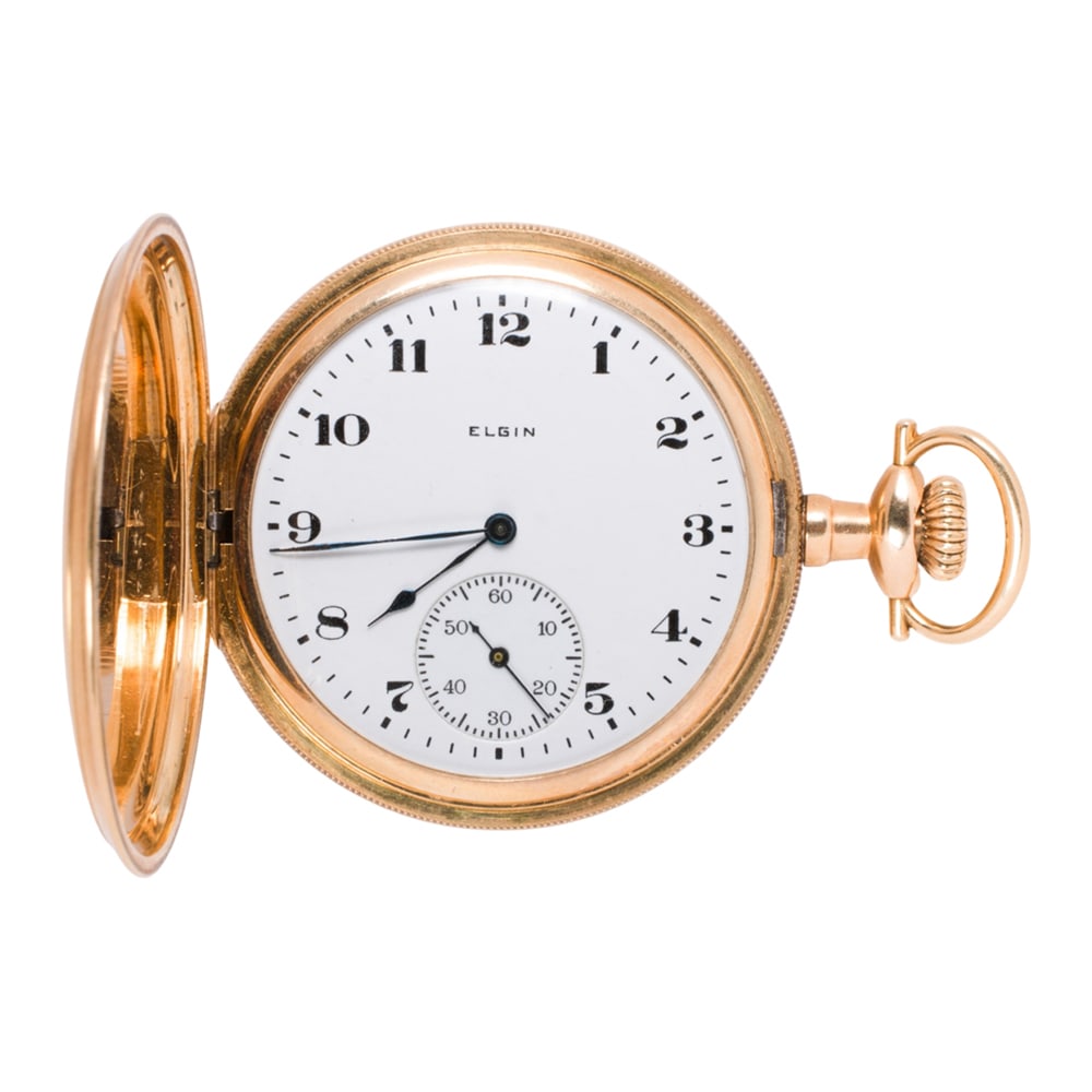 An Elgin 14k gold pocket watch (1 of 2)