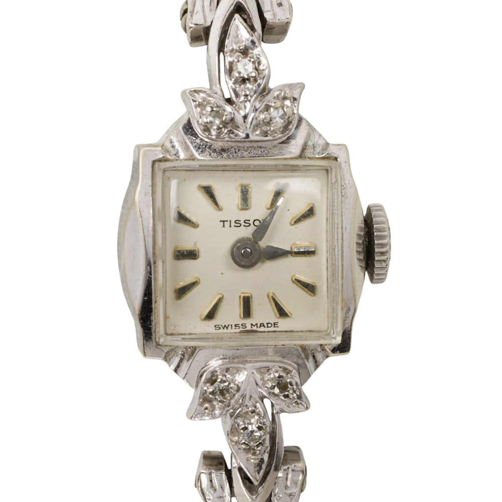 A Tissot diamond and 14k white gold watch (1 of 2)