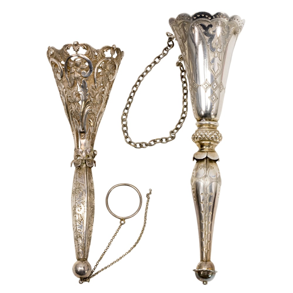 Two English sterling posy holders or tussie mussies (1 of 5)