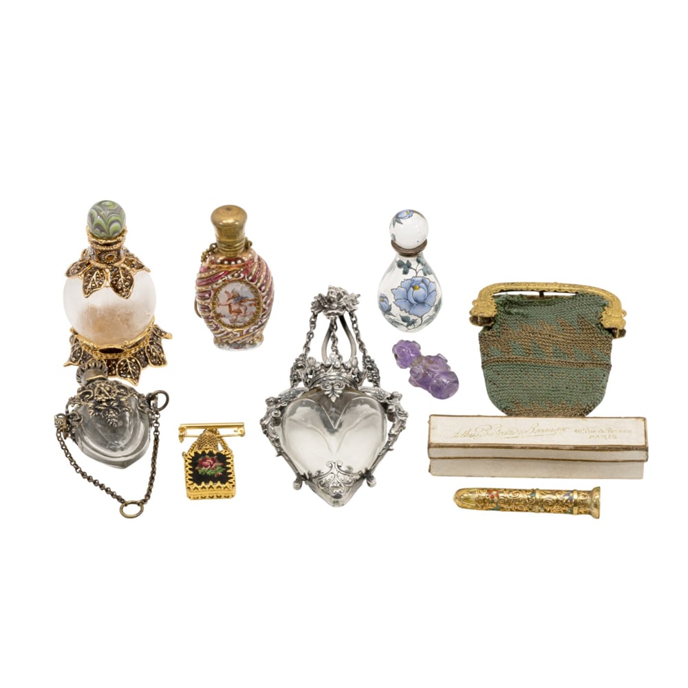 Eight scent bottles and brooches (1 of 5)