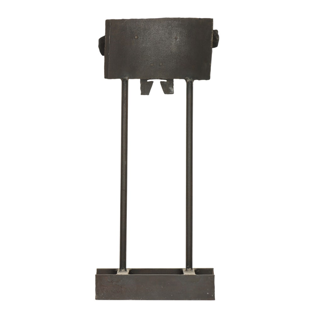 Sculpture, Richard Brennan: Richard Brennan (American, 20th century), Untitled, welded metal sculpture, unsigned, overall: 32"h x 13.75"w x 3.75"d. Provenance: Property from the Private Collection of Viola Frey, sold to benefit 