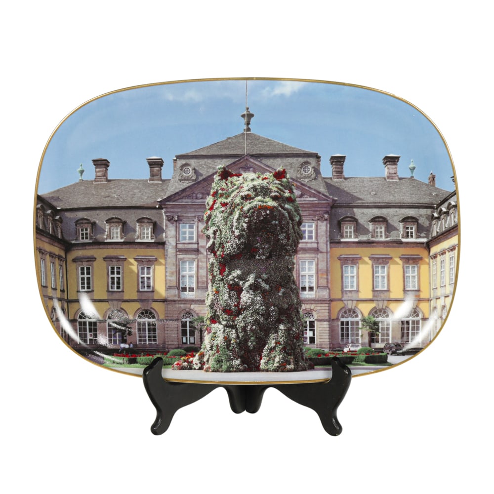 Porcelain Platter, Jeff Koons: Jeff Koons (American, b. 1955), "Puppy" Special Edition Platter for San Francisco Museum of Modern Art, 1992, porcelain platter, signed and dated beneath, edition 117/125, made by Porzellanfabrik