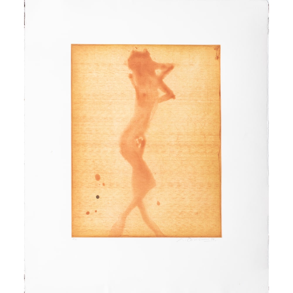 Print, Nathan Oliveira: Nathan Oliveira (American, 1928-2010), "Copper Plate Nude #3," 1998, spit bite aquatint and etching, pencil signed and dated lower right, edition 24/25, Crown Point Press blind stamp lower right, imag