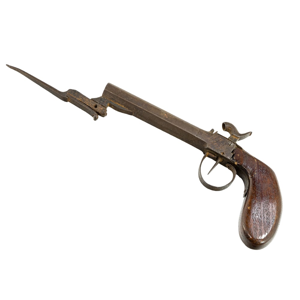 A European four barrel 'Duck's Foot' pistol (1 of 4)