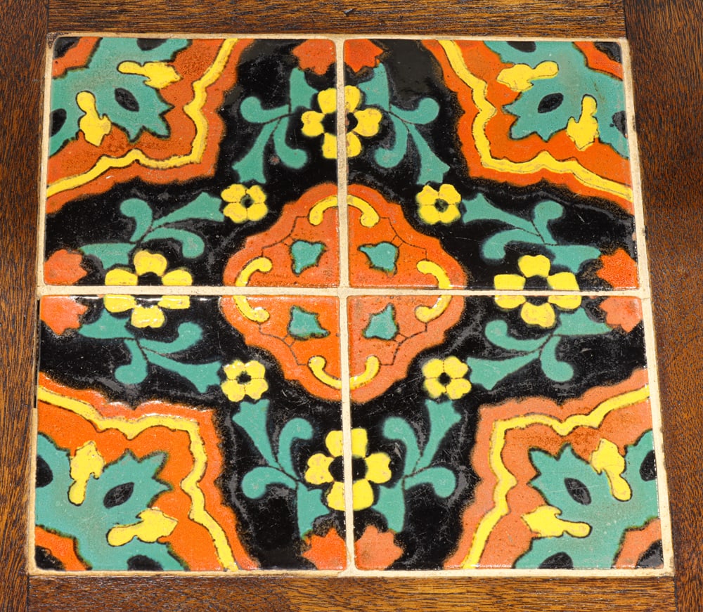 A Taylor tile top table - 4