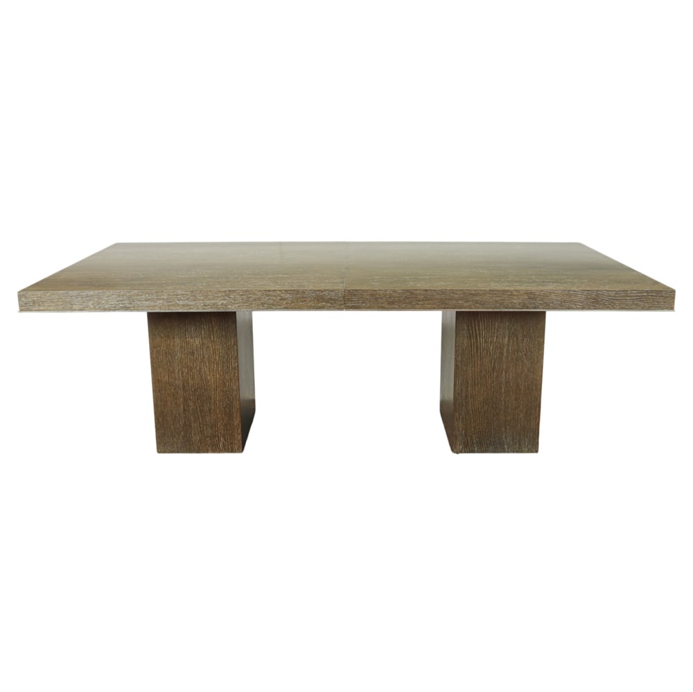 A Bernhardt Linea rectangle double pedestal dining table - 2