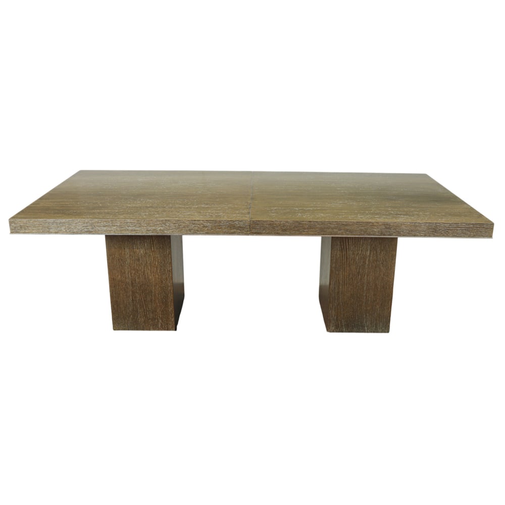 A Bernhardt Linea rectangle double pedestal dining table - 3