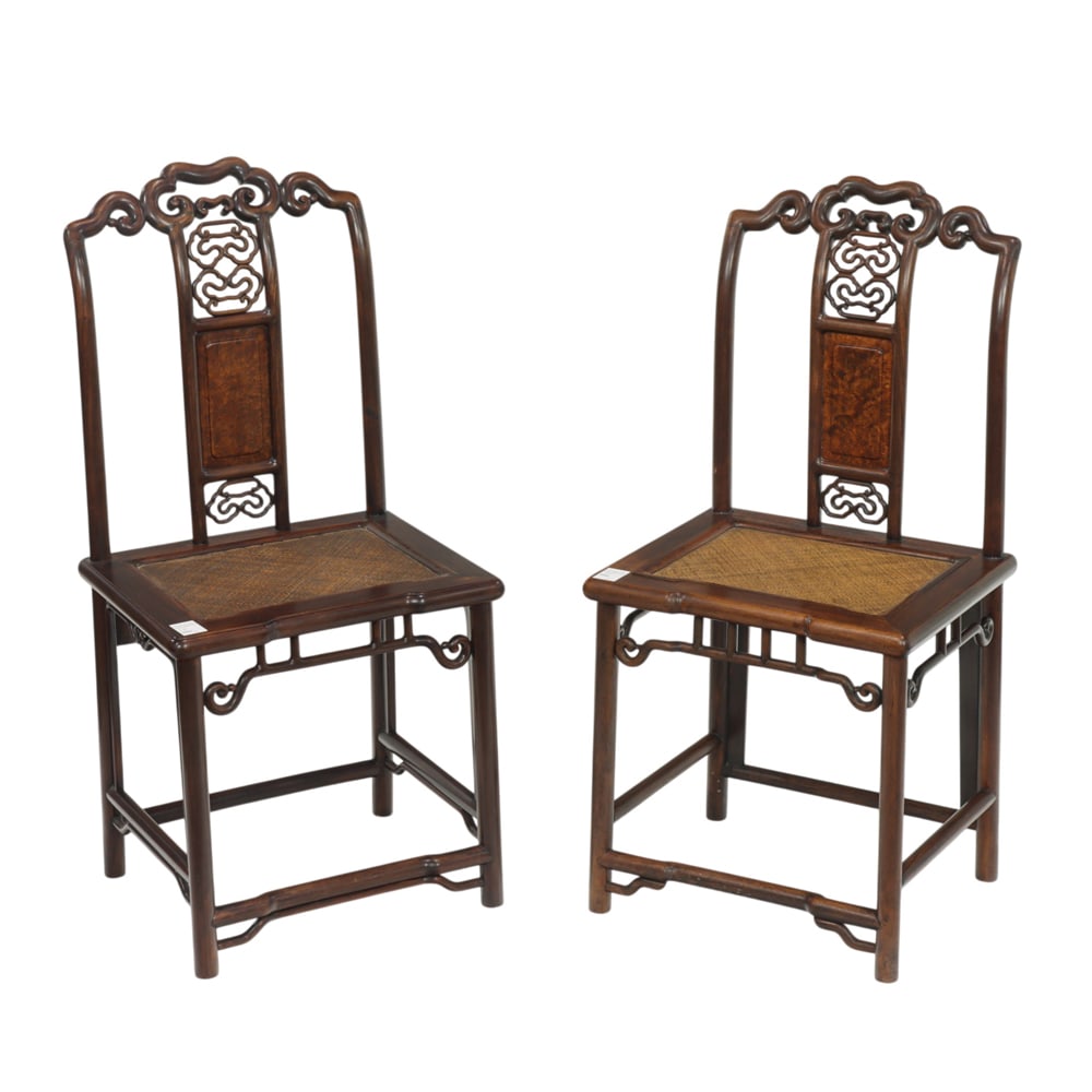 A pair of Chinese hardwood chair (1 of 4)
