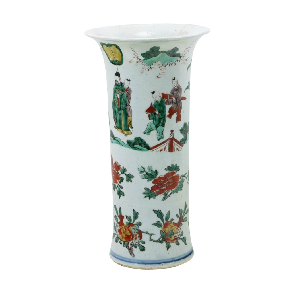 A Chinese wucai beaker vase (1 of 5)