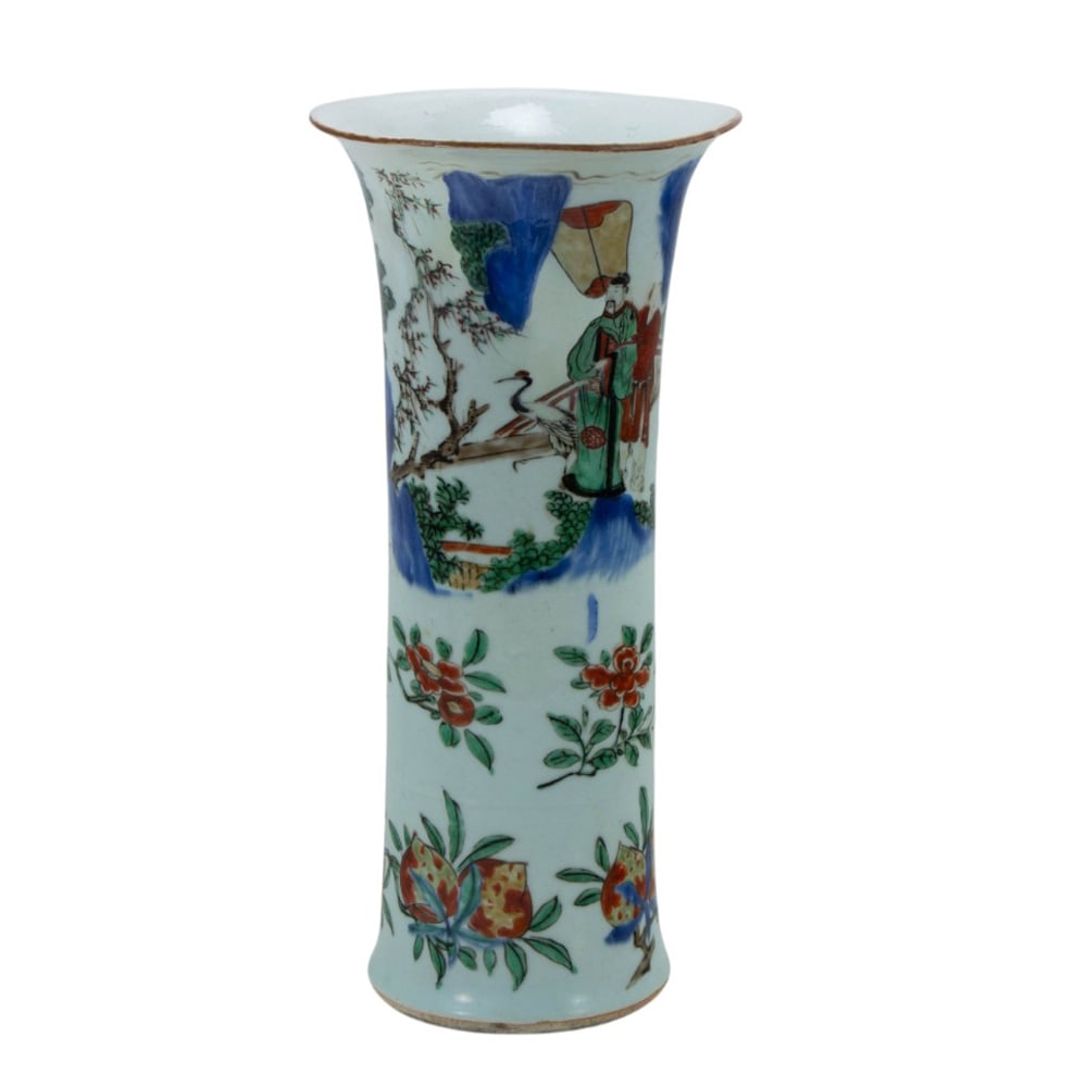 A Chinese wucai beaker vase (1 of 4)