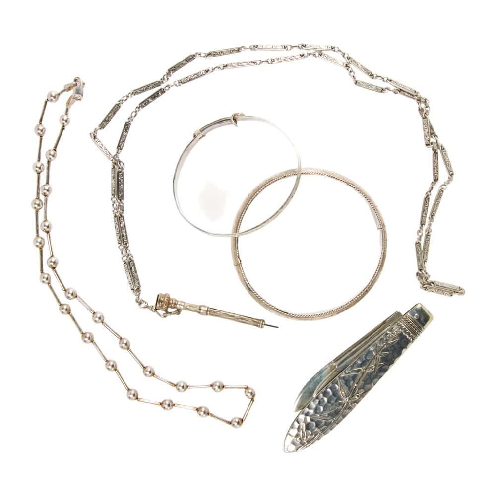 A collection of silver jewelry (1 of 1)