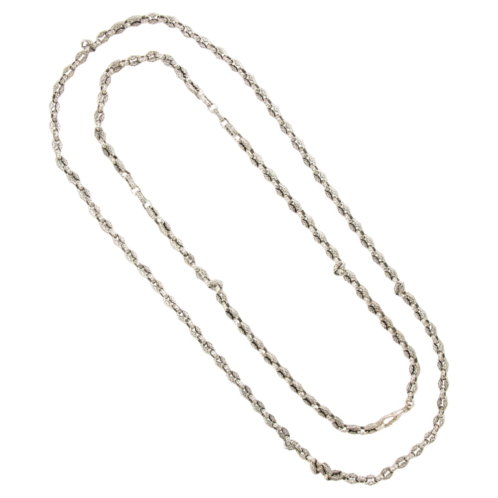 Two silver pocket watch chains (1 of 1)