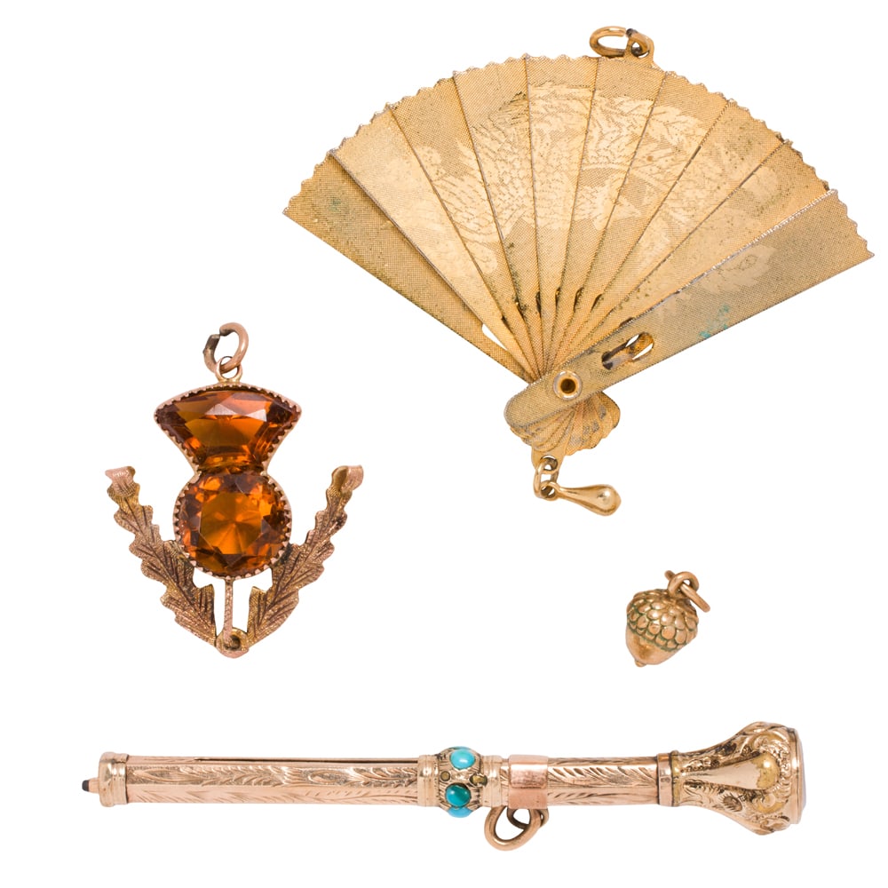 Three antique gold and gold-filled charms (1 of 1)
