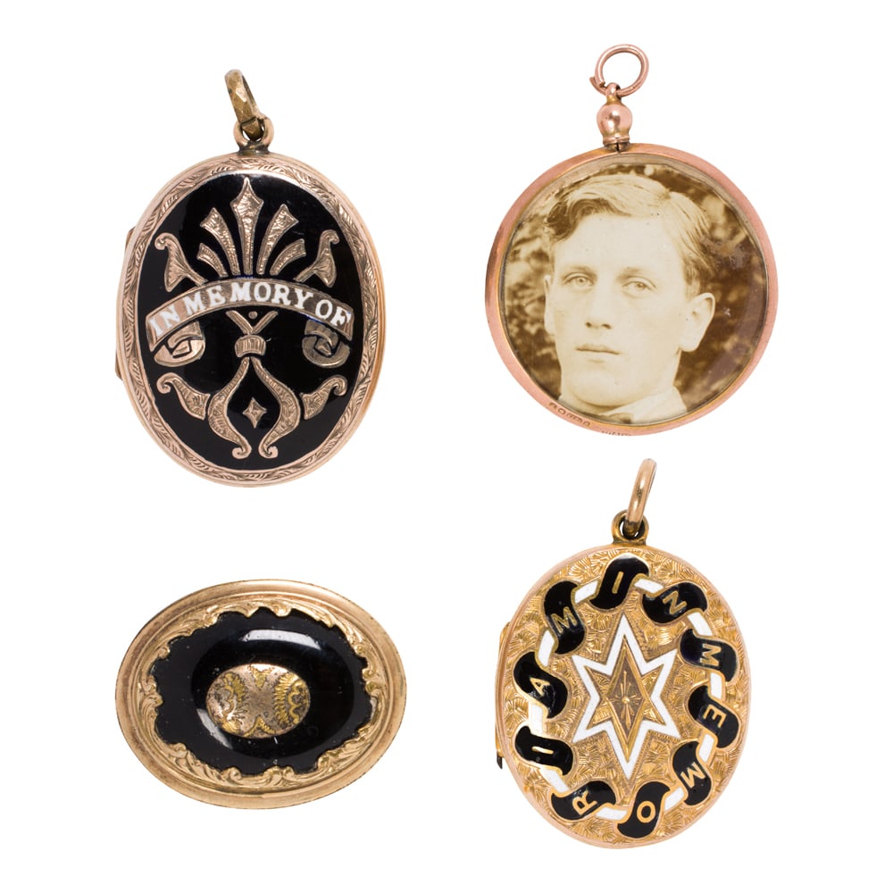 Four Victorian gold-filled lockets (1 of 2)