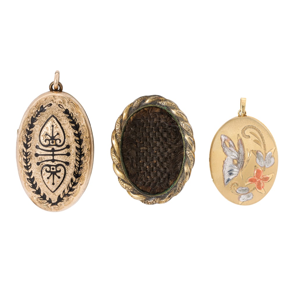 Three antique gold-filled jewelry pieces (1 of 1)