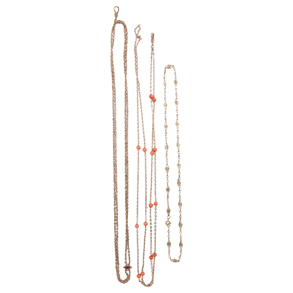 Three antique gold-filled chains (1 of 1)