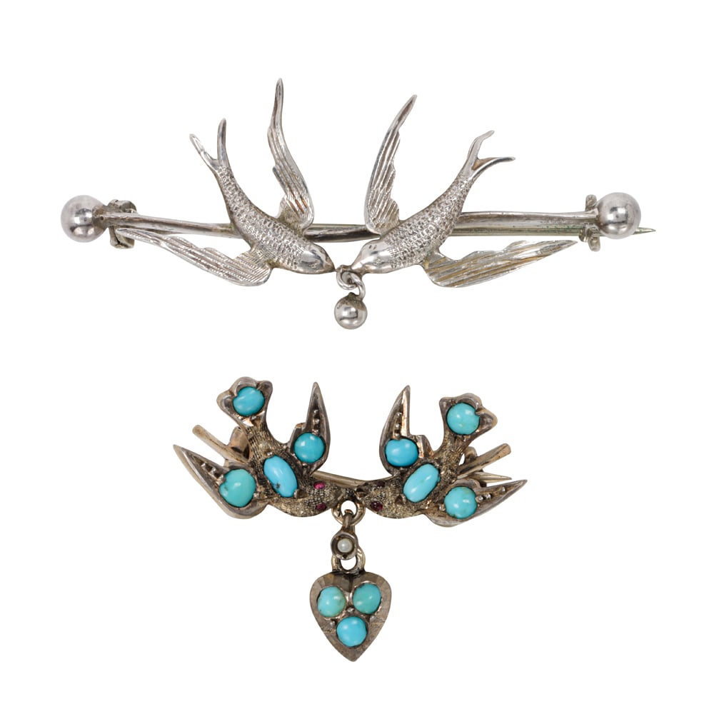two swallow pins: two swallow pins