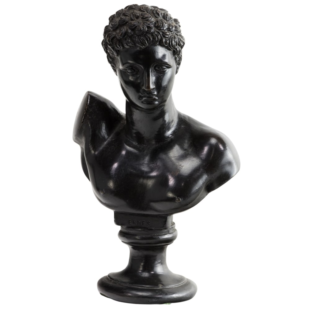 A Grand Tour style patinated bronze bust of Hermes (1 of 6)