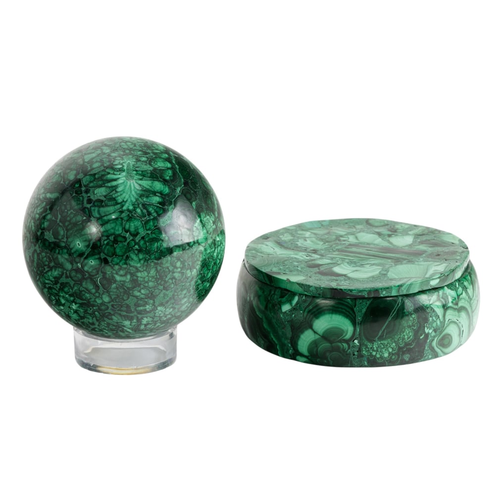 A malachite desk box and orb (1 of 3)