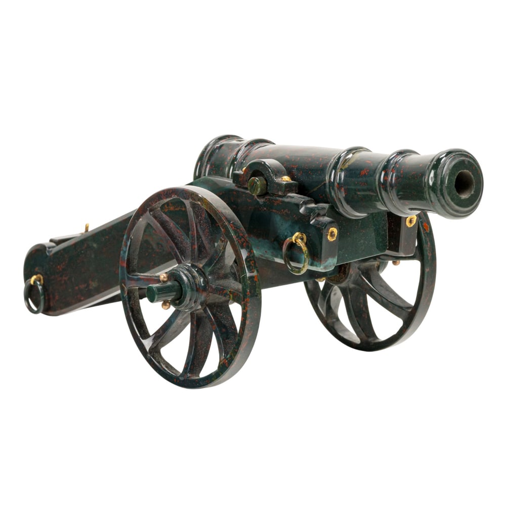 A European bloodstone model of a cannon (1 of 5)