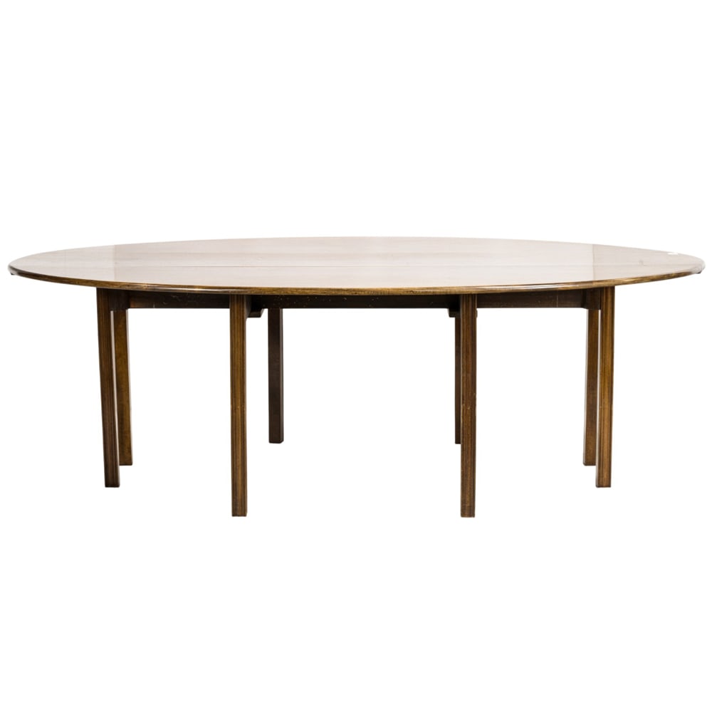 A Georgian style walnut dining or console table (1 of 9)