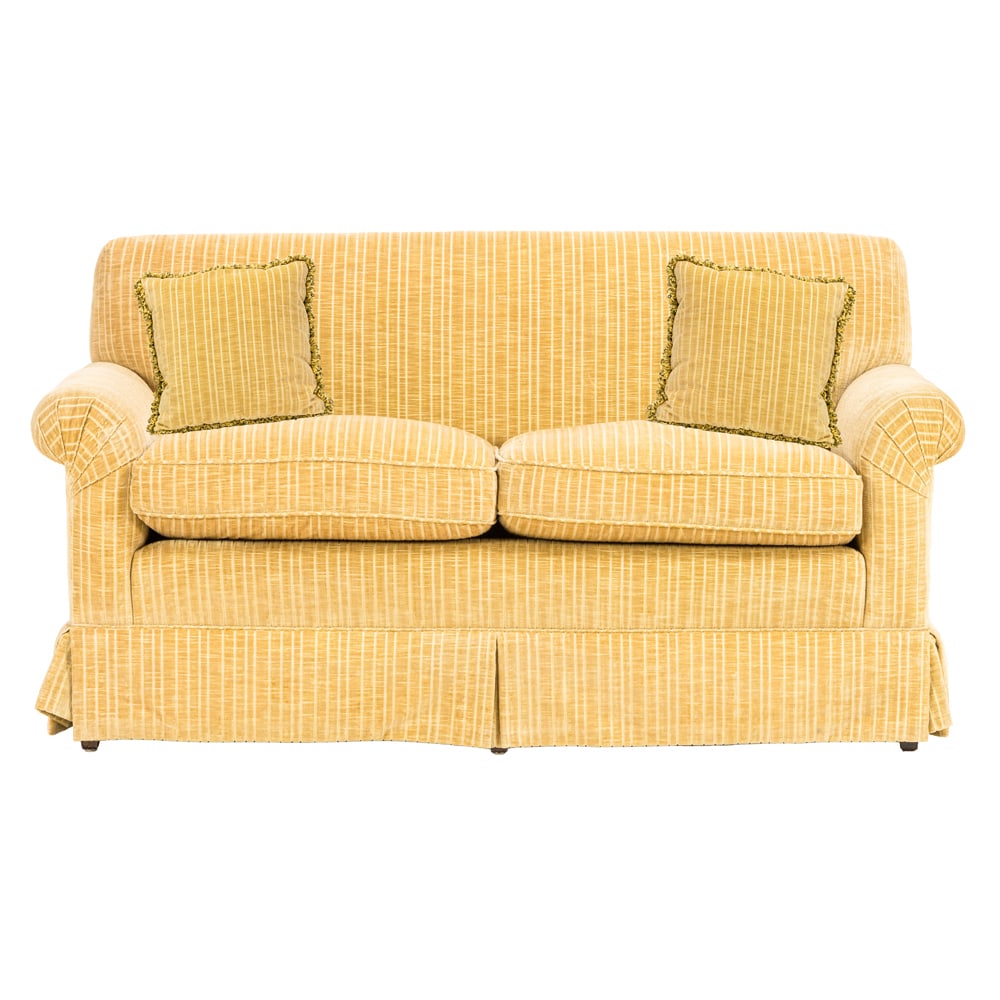 A contemporary velvet two-seat sofa by Kroll (1 of 6)