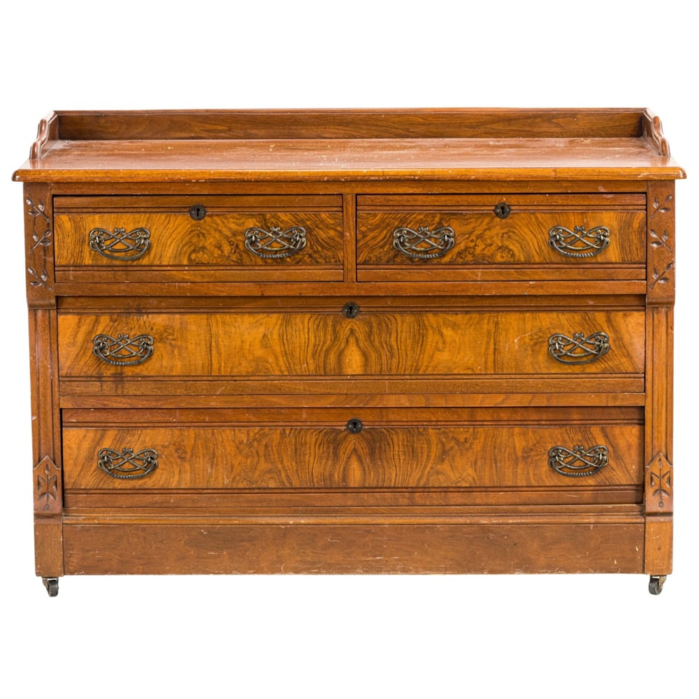 A Victorian walnut chest of drawers (1 of 7)