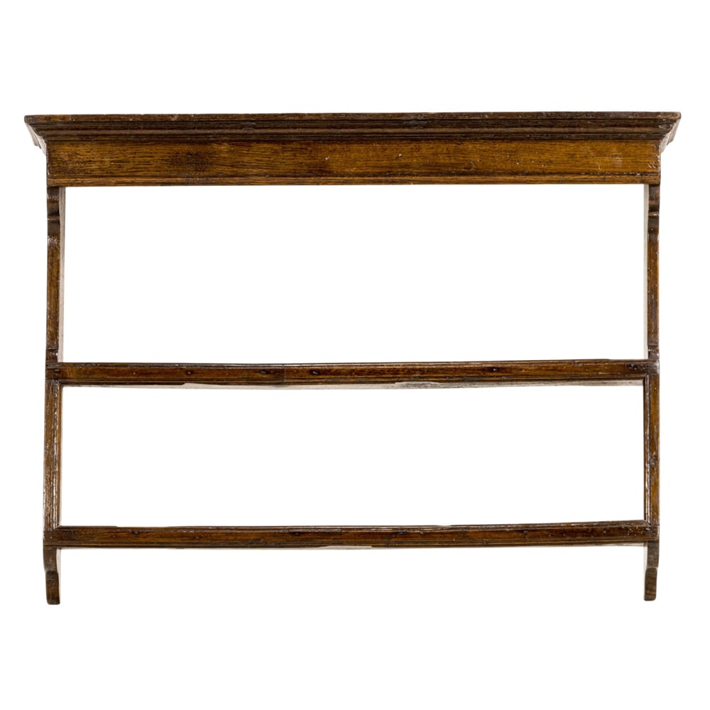 A Georgian oak hanging cupboard circa 1780: A Georgian oak hanging cupboard circa 1780, 29"h x 39.5"w x 8"d