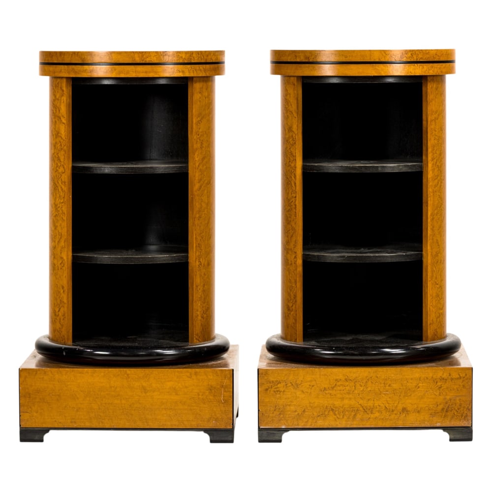 A pair of contemporary cylindrical pedestals (1 of 4)
