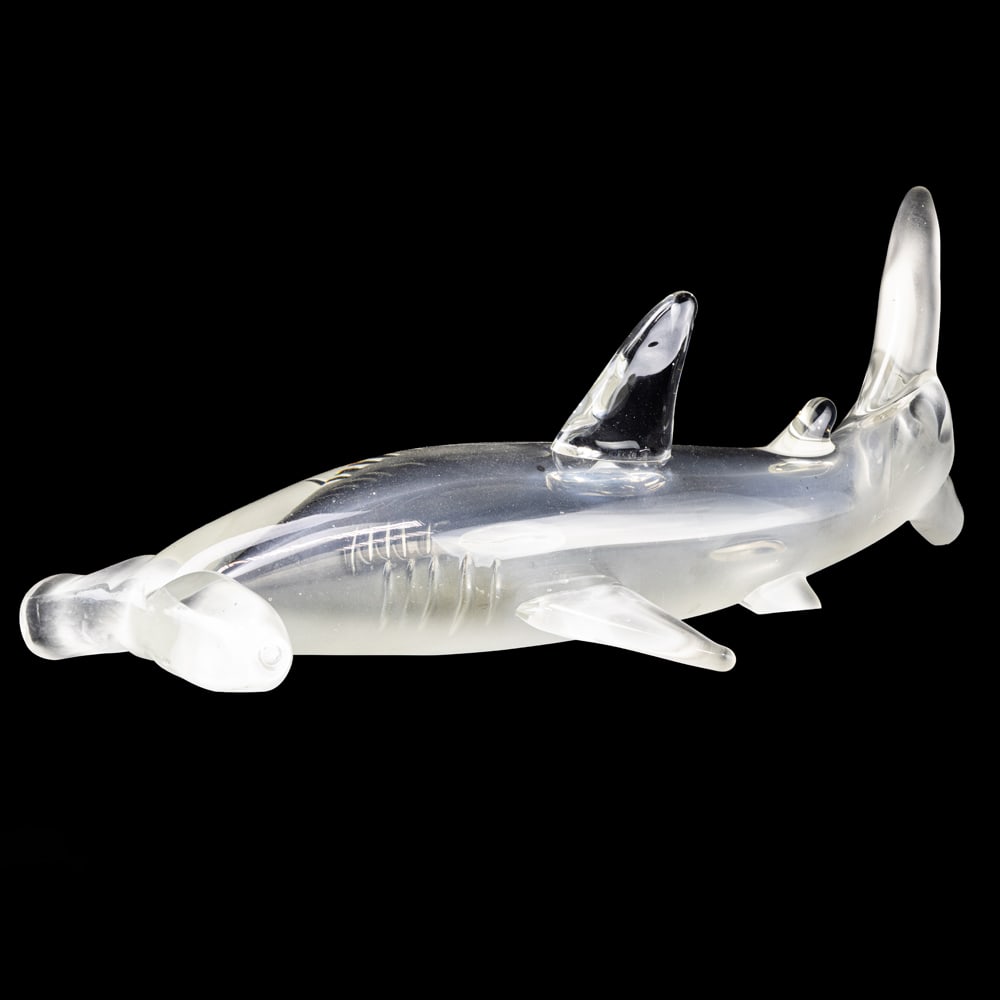 A Kimball S. Trump glass model of a hammerhead shark (1 of 4)