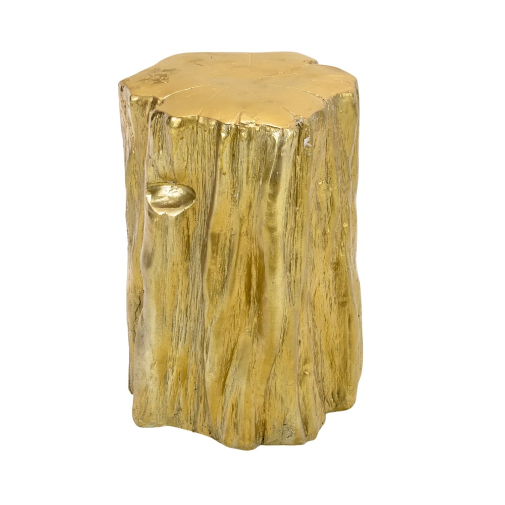A gilt plaster trunk form side table (1 of 3)